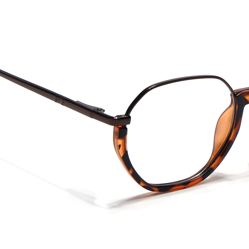 Eyejack Demi Brown Round Eyeglasses for Men & Women (170201FCL1981-C5)