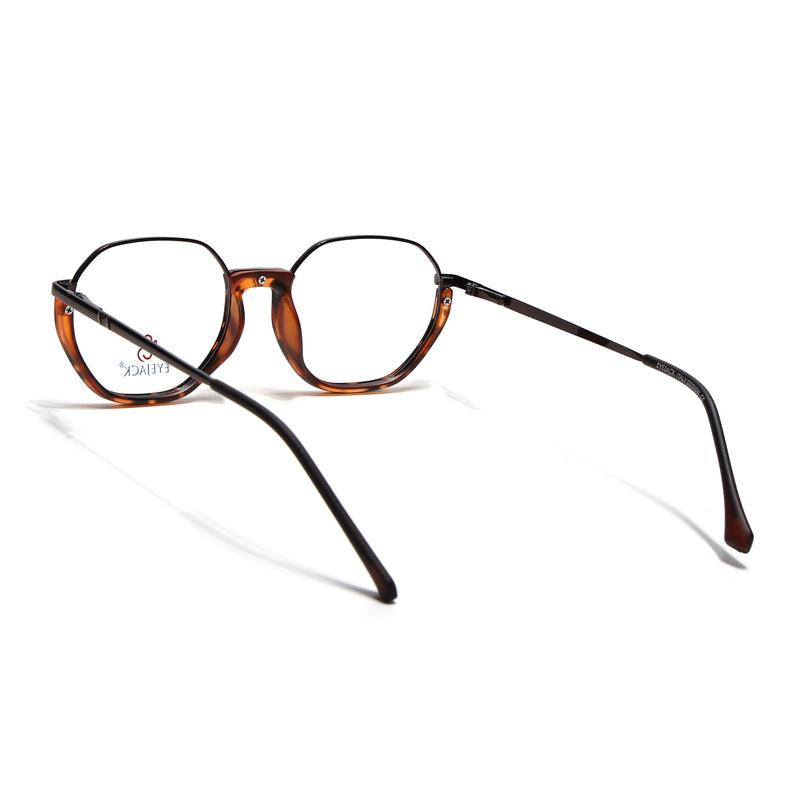 Eyejack Demi Brown Round Eyeglasses for Men & Women (170201FCL1981-C5)