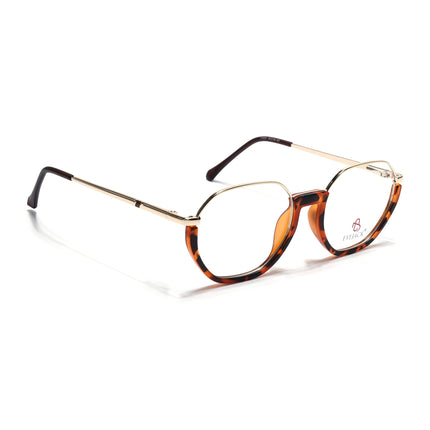 Eyejack Golden & Demi Brown Round Eyeglasses for Men & Women (170201FCL1982-C6)