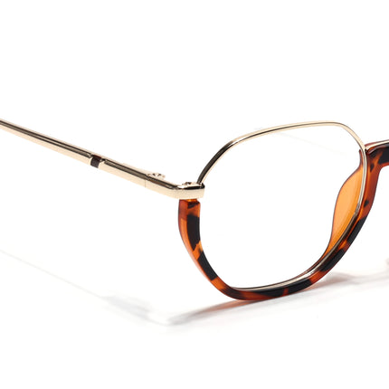 Eyejack Golden & Demi Brown Round Eyeglasses for Men & Women (170201FCL1982-C6)