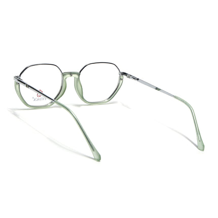 Eyejack Silver & Green Round Eyeglasses for Men & Women (170201FCL1983-C7)