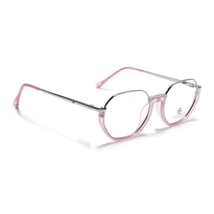 Eyejack Silver & Lavender Round Eyeglasses for Men & Women (170201FCL1985-C9)