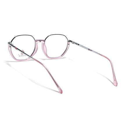 Eyejack Silver & Lavender Round Eyeglasses for Men & Women (170201FCL1985-C9)
