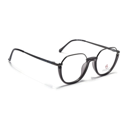 Eyejack Grey Round Eyeglasses for Men & Women (170202FCL1989-C3)
