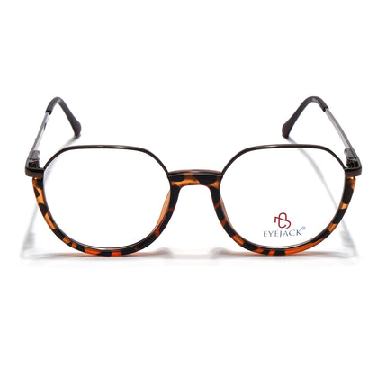 Eyejack Demi Brown Round Eyeglasses for Men & Women (170202FCL1990-C4)