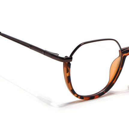 Eyejack Demi Brown Round Eyeglasses for Men & Women (170202FCL1990-C4)