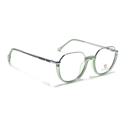 Eyejack Silver & Green Round Eyeglasses for Men & Women (170202FCL1992-C6)