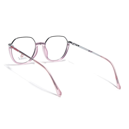 Eyejack Silver & Lavender Round Eyeglasses for Men & Women (170202FCL1994-C8)