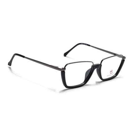 Eyejack Grey & Black Square Eyeglasses for Men & Women (170203FCL1996-C1)