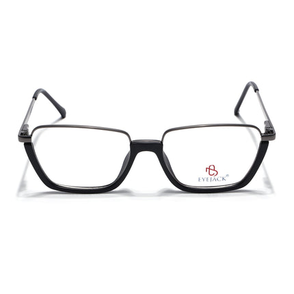 Eyejack Grey & Black Square Eyeglasses for Men & Women (170203FCL1996-C1)