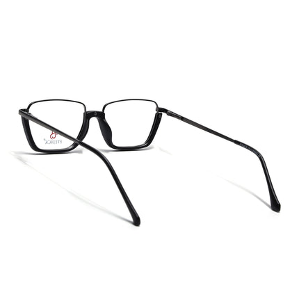 Eyejack Grey & Black Square Eyeglasses for Men & Women (170203FCL1996-C1)