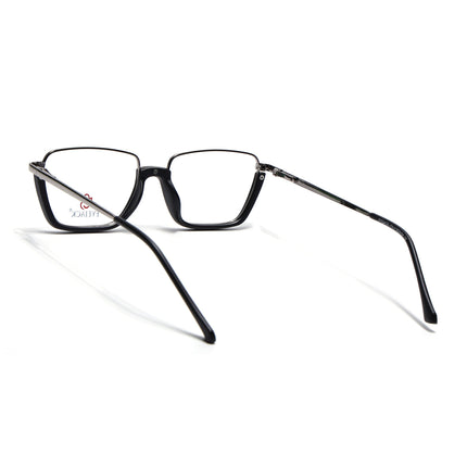 Eyejack Silver & Black Square Eyeglasses for Men & Women (170203FCL1997-C2)