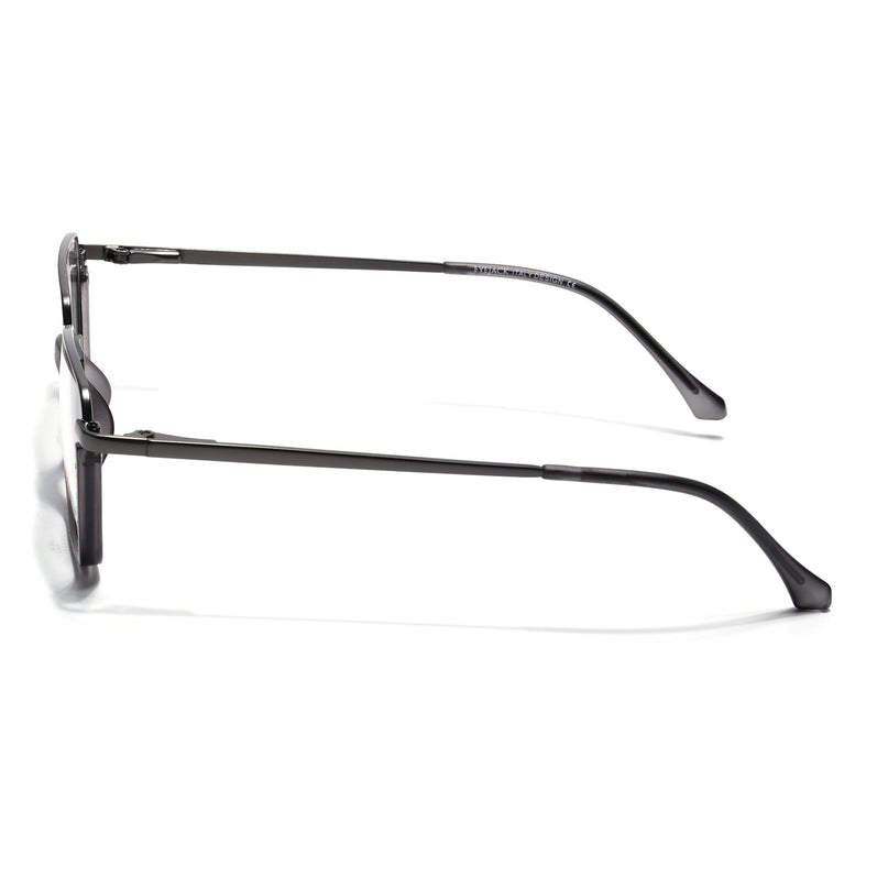 Eyejack Grey Square Eyeglasses for Men & Women (170203FCL1998-C3)