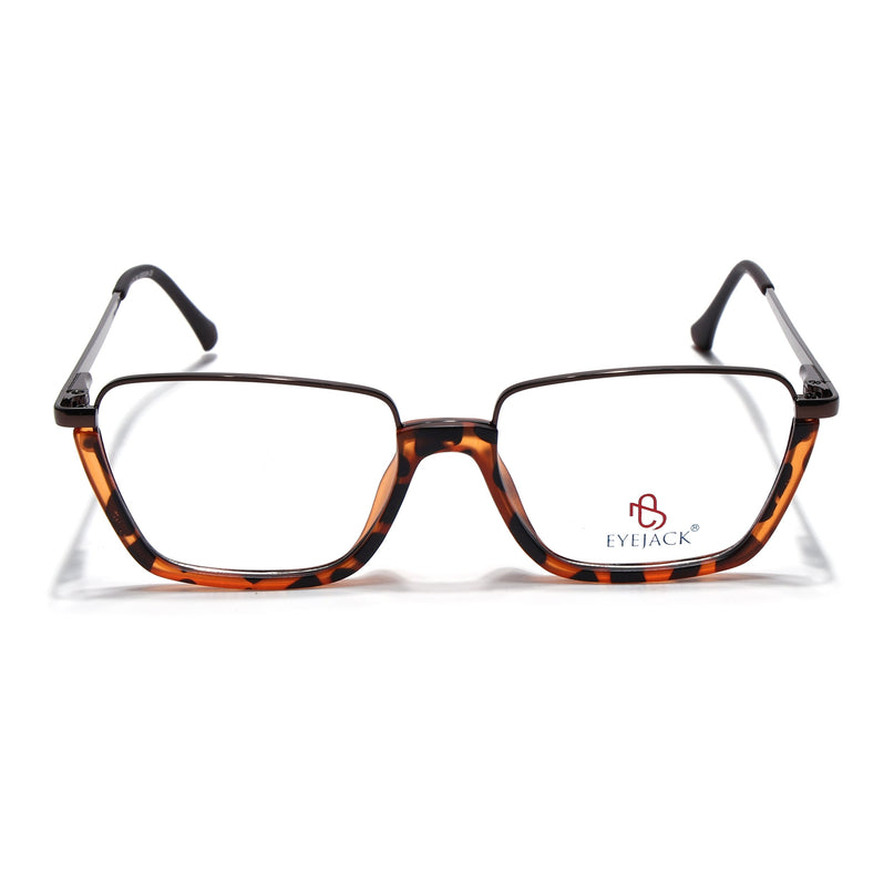 Eyejack Demi Brown Square Eyeglasses for Men & Women (170203FCL1999-C4)