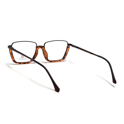 Eyejack Demi Brown Square Eyeglasses for Men & Women (170203FCL1999-C4)