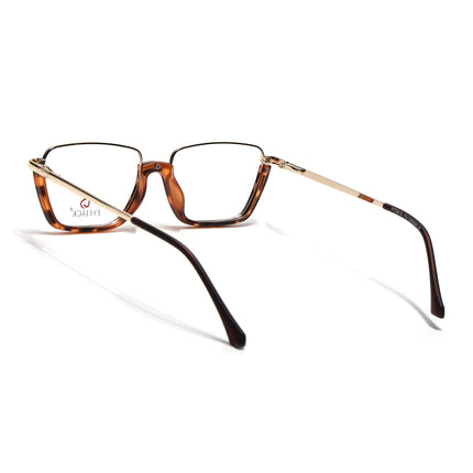 Eyejack Golden & Demi Brown Square Eyeglasses for Men & Women (170203FCL2000-C5)