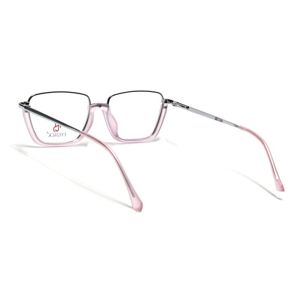 Eyejack Silver & Lavender Square Eyeglasses for Men & Women (170203FCL2003-C8)