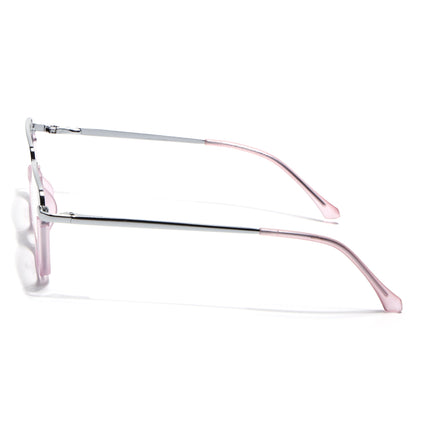 Eyejack Silver & Lavender Square Eyeglasses for Men & Women (170203FCL2003-C8)