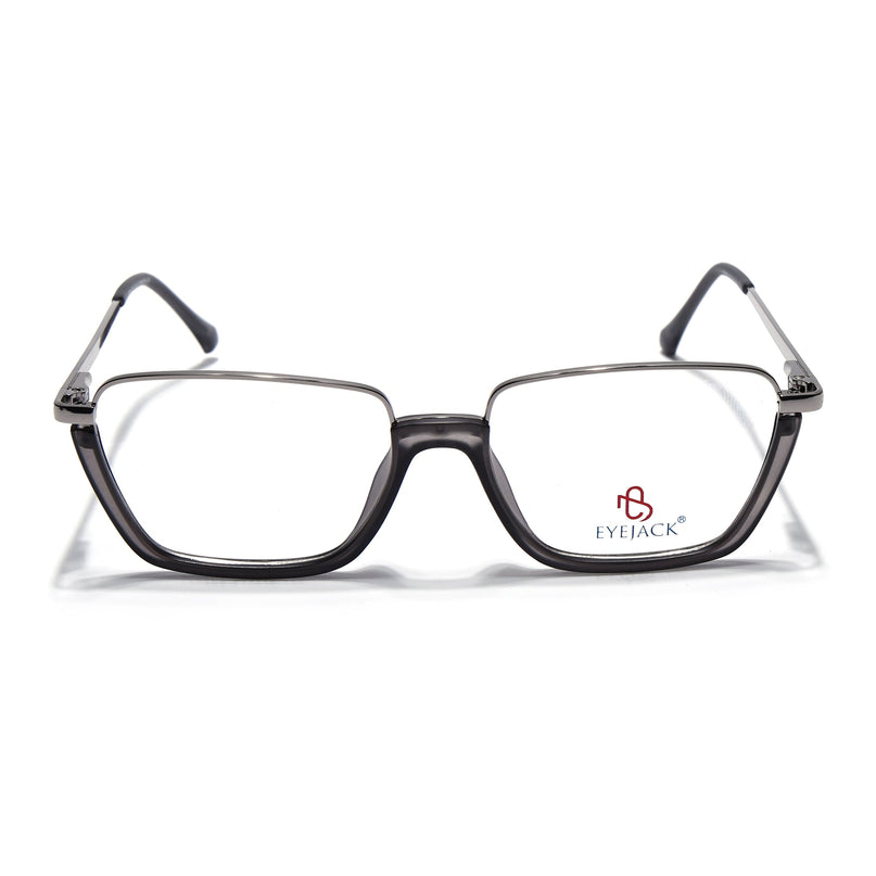 Eyejack Skyline Silver & Grey Round Eyeglasses for Men & Women (170203FCL2118-C9)