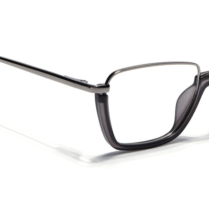 Eyejack Skyline Silver & Grey Round Eyeglasses for Men & Women (170203FCL2118-C9)