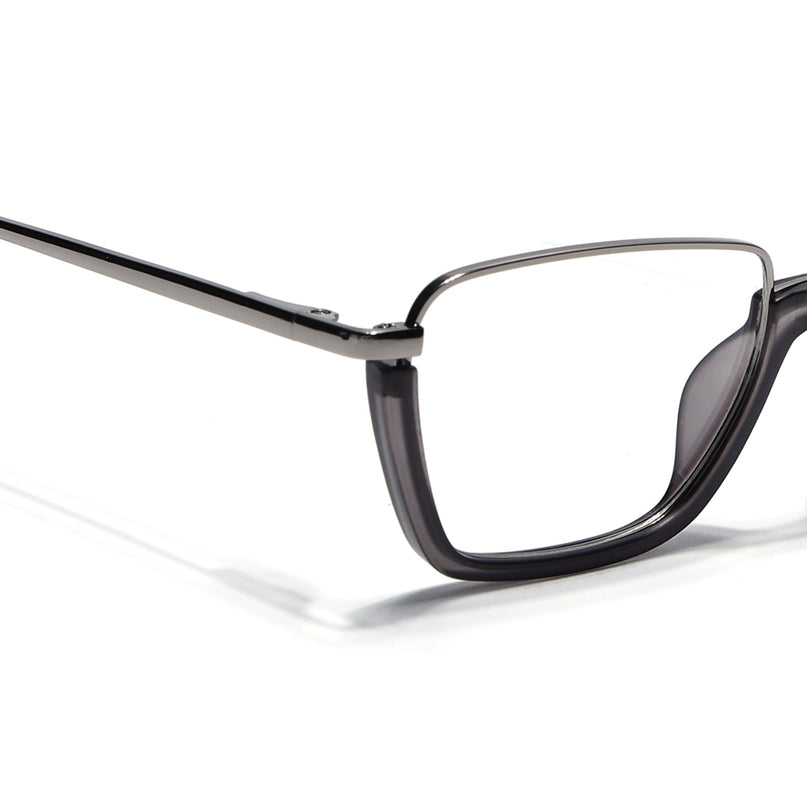 Eyejack Skyline Silver & Grey Round Eyeglasses for Men & Women (170203FCL2118-C9)