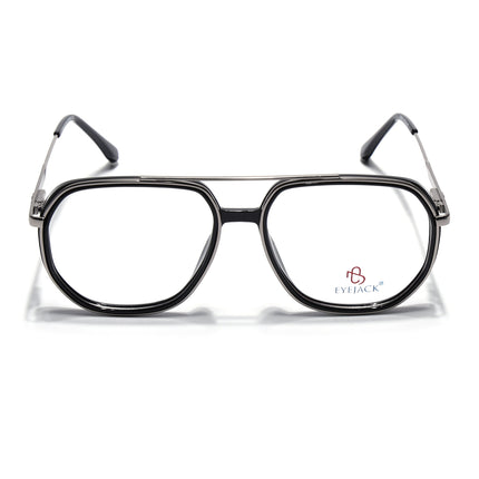 Eyejack Black & Silver Wayfarer Eyeglasses for Men & Women (170204FCL2005-C1)