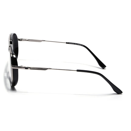 Eyejack Black & Silver Wayfarer Eyeglasses for Men & Women (170204FCL2005-C1)