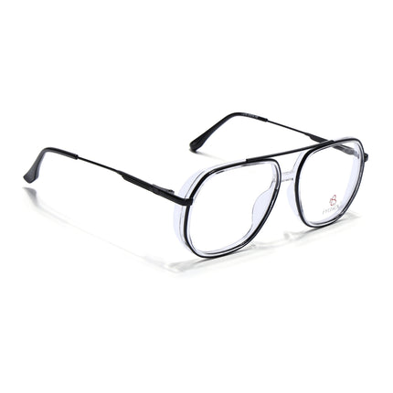 Eyejack Black & Transparent Wayfarer Eyeglasses for Men & Women (170204FCL2006-C2)