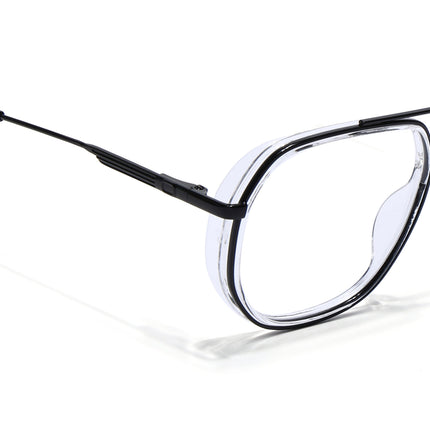 Eyejack Black & Transparent Wayfarer Eyeglasses for Men & Women (170204FCL2006-C2)
