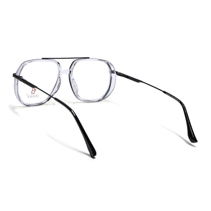 Eyejack Black & Transparent Wayfarer Eyeglasses for Men & Women (170204FCL2006-C2)