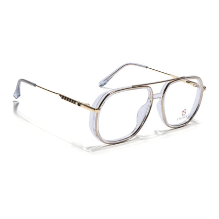 Eyejack Golden & Transparent Wayfarer Eyeglasses for Men & Women (170204FCL2009-C5)