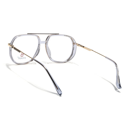Eyejack Golden & Transparent Wayfarer Eyeglasses for Men & Women (170204FCL2009-C5)