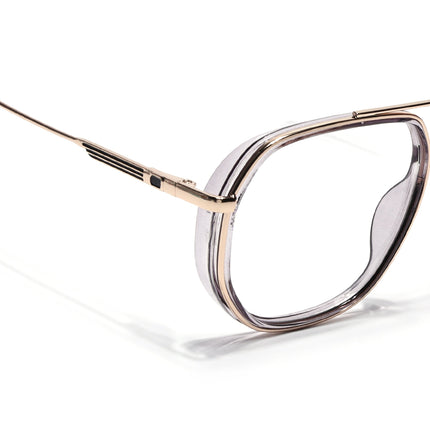 Eyejack Golden & Grey Wayfarer Eyeglasses for Men & Women (170204FCL2010-C6)