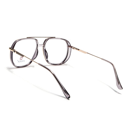 Eyejack Golden & Grey Wayfarer Eyeglasses for Men & Women (170204FCL2010-C6)