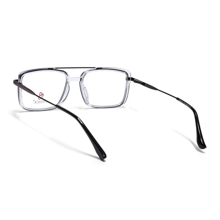 Eyejack Black & Transparent Rectangle Eyeglasses for Men & Women (170205FCL2013-C2)