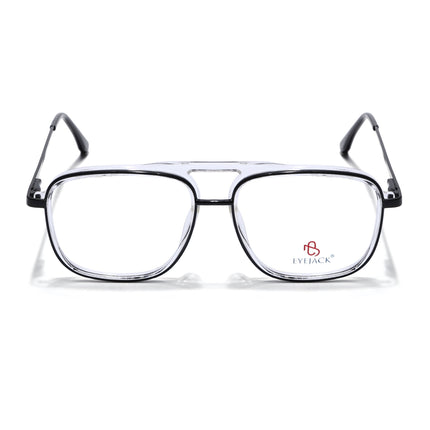 Eyejack Black & Transparent Wayfarer Eyeglasses for Men & Women (170206FCL2019-C1)