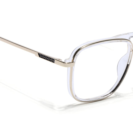 Eyejack Golden & Transparent Wayfarer Eyeglasses for Men & Women (170206FCL2022-C4)