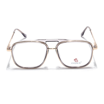Eyejack Golden & Grey Wayfarer Eyeglasses for Men & Women (170206FCL2023-C5)