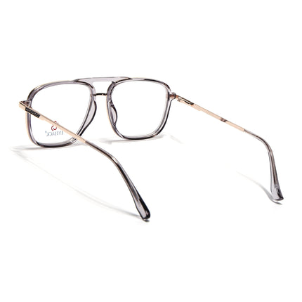 Eyejack Golden & Grey Wayfarer Eyeglasses for Men & Women (170206FCL2023-C5)