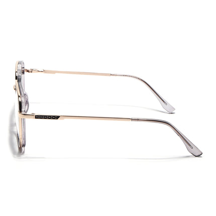 Eyejack Golden & Grey Wayfarer Eyeglasses for Men & Women (170206FCL2023-C5)