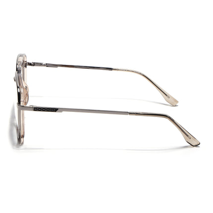 Eyejack Silver & Transparent Wayfarer Eyeglasses for Men & Women (170206FCL2024-C6)