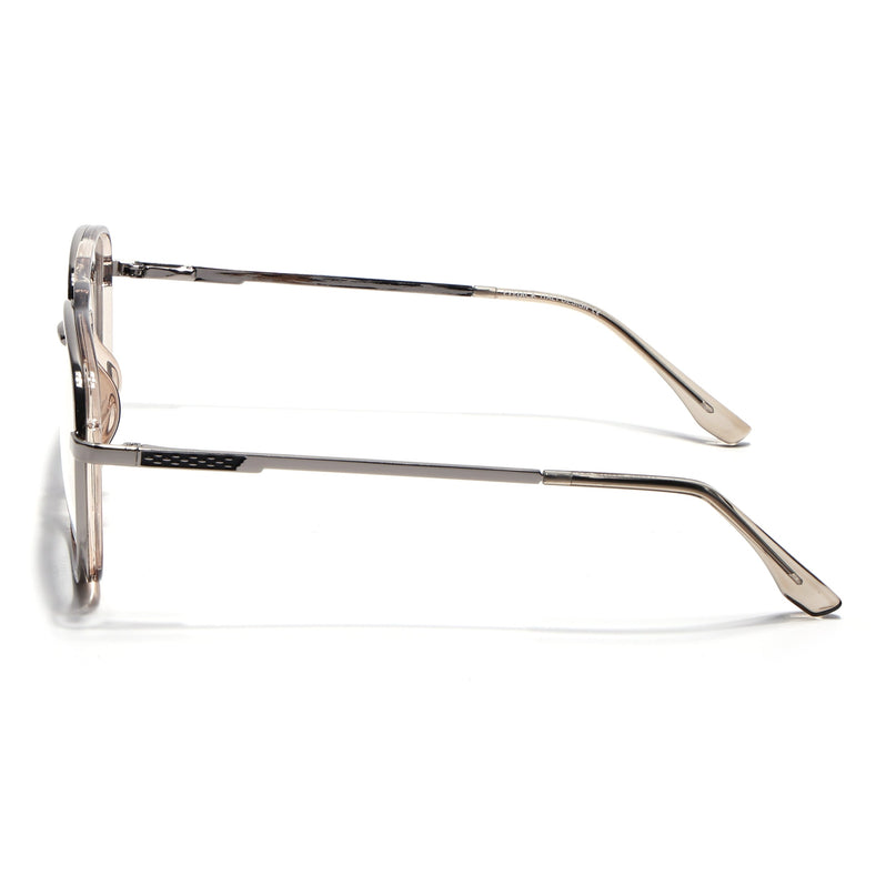 Eyejack Silver & Transparent Wayfarer Eyeglasses for Men & Women (170206FCL2024-C6)
