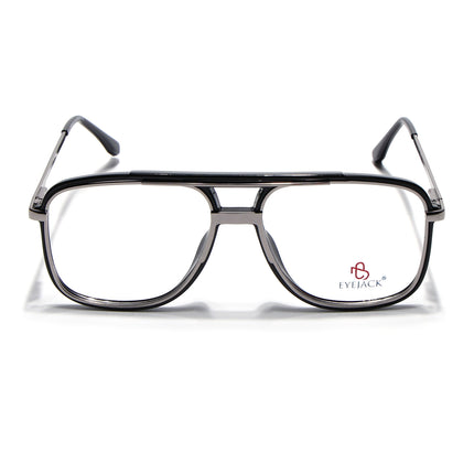 Eyejack Black & Silver Wayfarer Eyeglasses for Men & Women (170207FCL2025-C1)