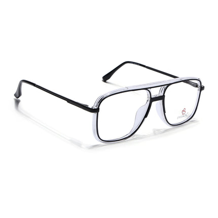 Eyejack Black & Transparent Wayfarer Eyeglasses for Men & Women (170207FCL2026-C2)