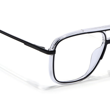Eyejack Black & Transparent Wayfarer Eyeglasses for Men & Women (170207FCL2026-C2)