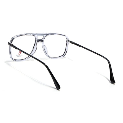 Eyejack Black & Transparent Wayfarer Eyeglasses for Men & Women (170207FCL2026-C2)