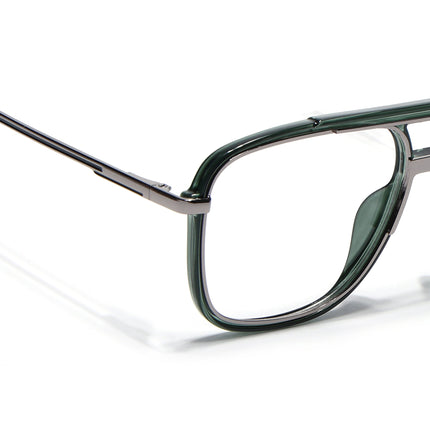 Eyejack Silver & Green Wayfarer Eyeglasses for Men & Women (170207FCL2028-C4)