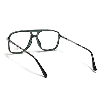 Eyejack Silver & Green Wayfarer Eyeglasses for Men & Women (170207FCL2028-C4)