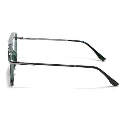 Eyejack Silver & Green Wayfarer Eyeglasses for Men & Women (170207FCL2028-C4)