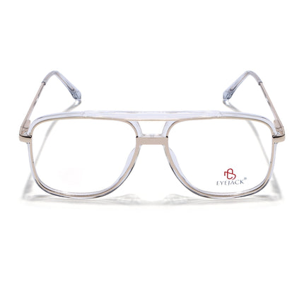 Eyejack Golden & Transparent Wayfarer Eyeglasses for Men & Women (170207FCL2029-C5)